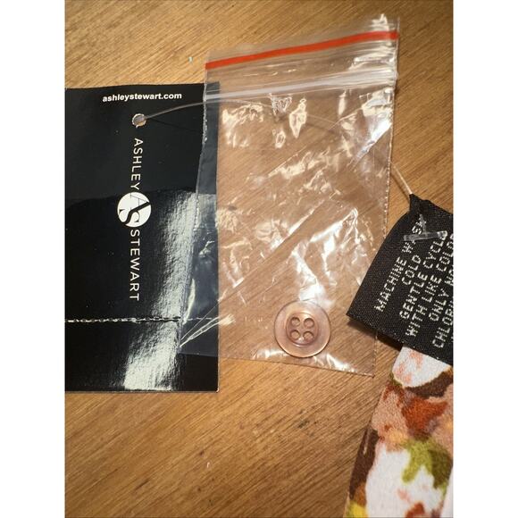 Ashley Stewart Women’s Ruffle Sleeve Blouse Top Size 36 – Brown Multi Floral - Picture 9 of 10